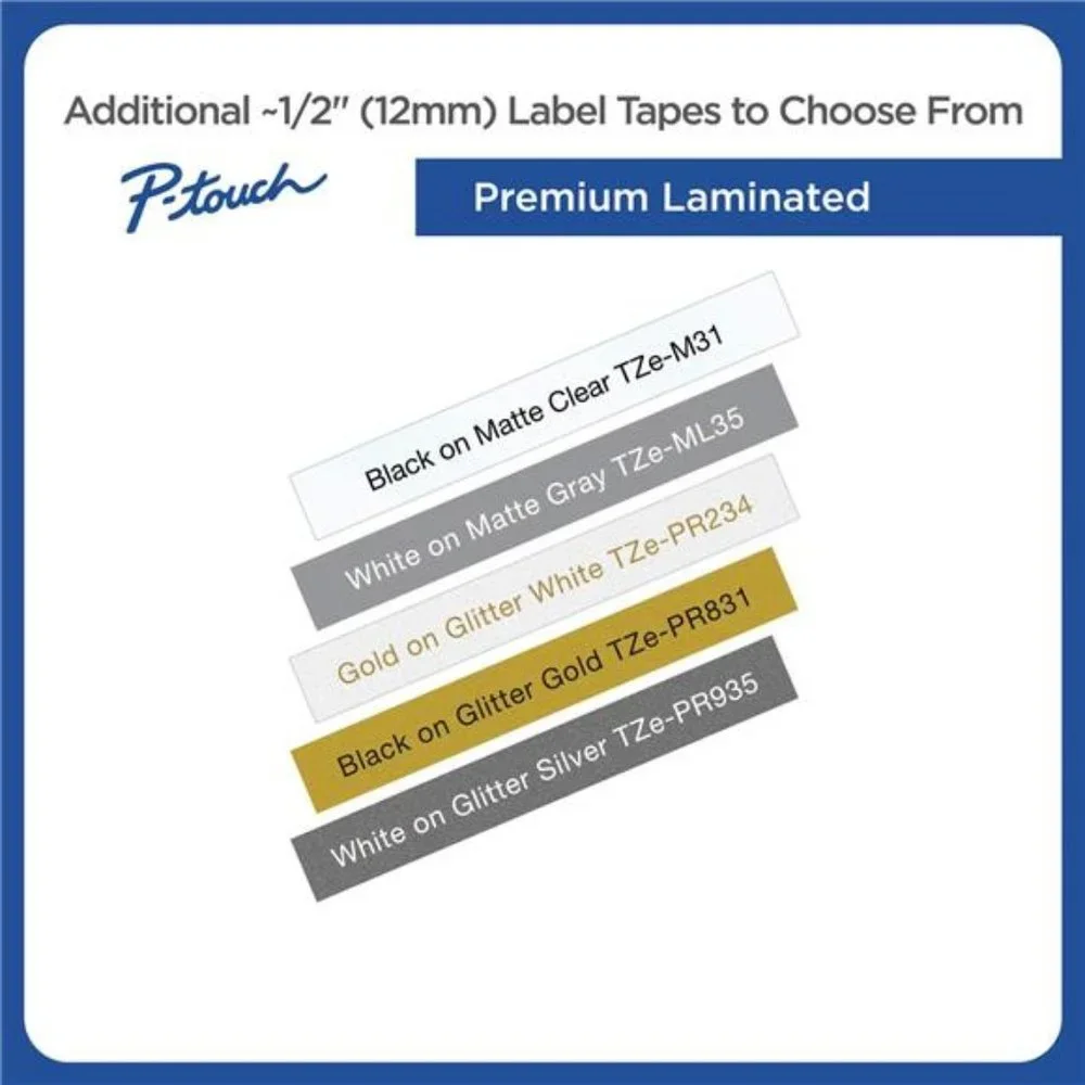 Brother Genuine P-touch, TZe-231 4 Pack Tape ½”(0.47”) x 26.2 ft. (8m)